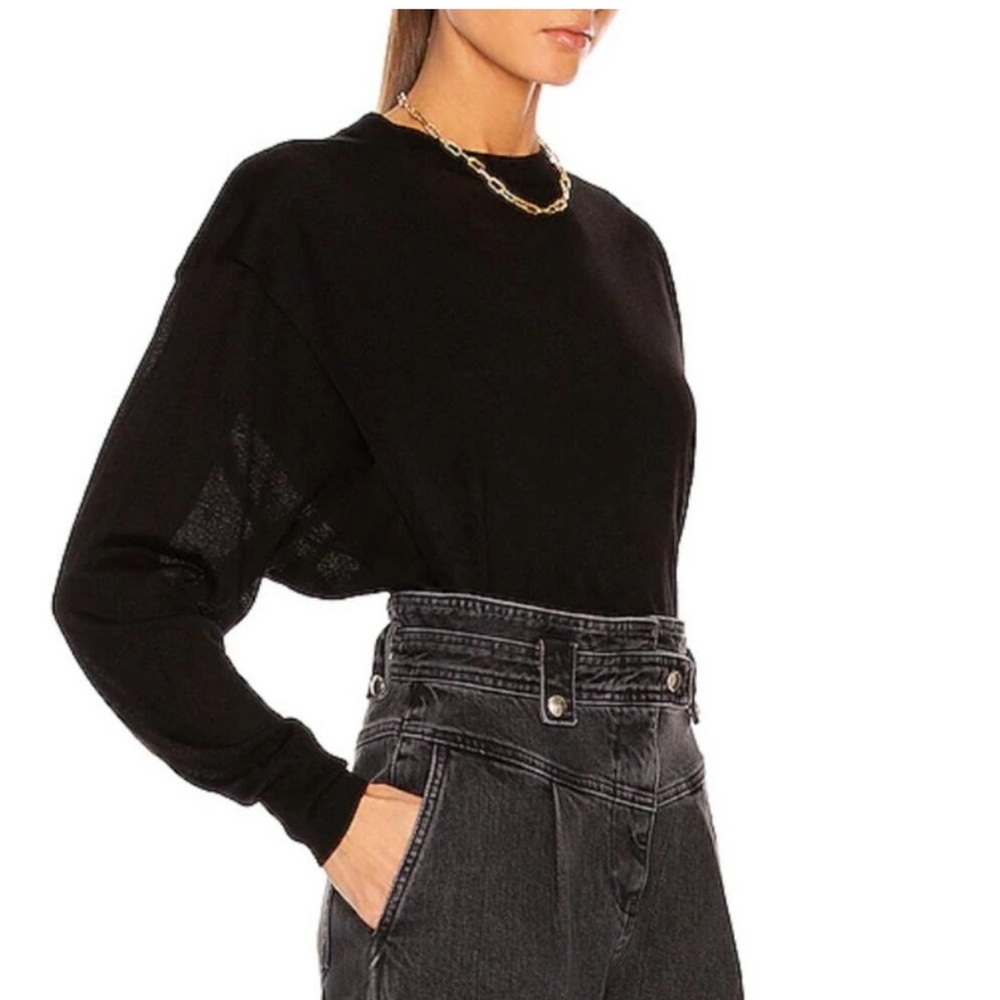 IRO Paris Royce black top wool silk size small designer dolman small
